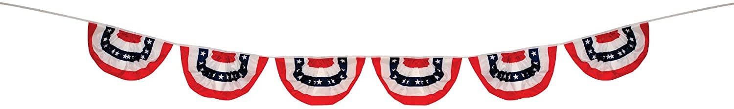 In the Breeze, LLC. - 6 Panel Patriotic Pleated Fan Bunting String