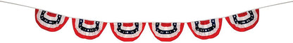 In the Breeze, LLC. - 6 Panel Patriotic Pleated Fan Bunting String