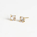 Howard's - Waterproof Earrings 5mm Round Cubic Zirconia Stud Narelle