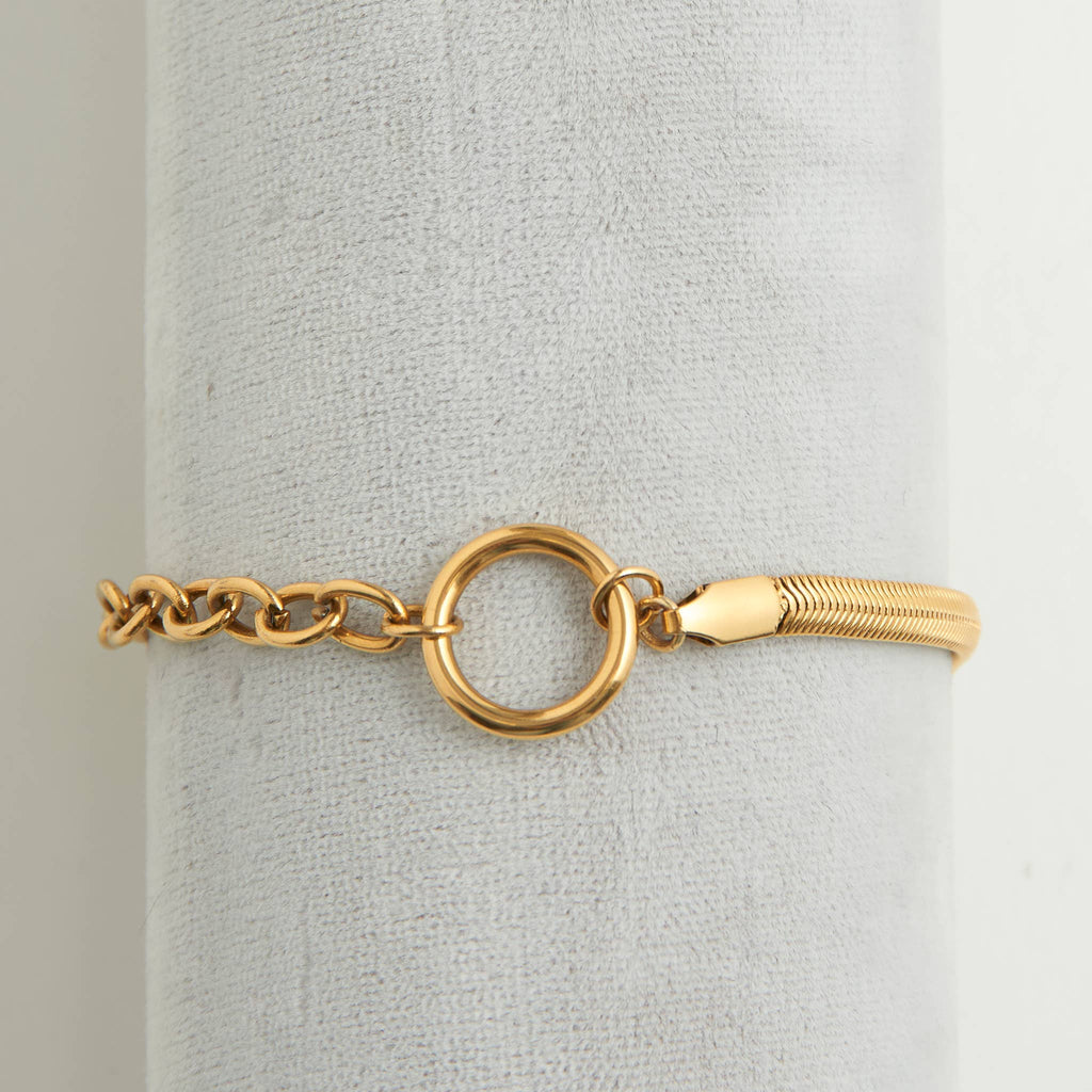 Howard's - Narelle Waterproof Cable & Snake Chain Bracelet
