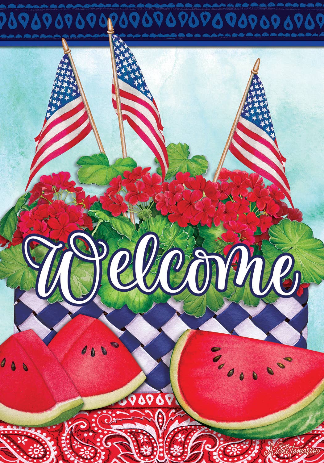 Watermelon and Flags-Flag