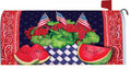 Large Mailbox Makeover-Watermelon and Flags