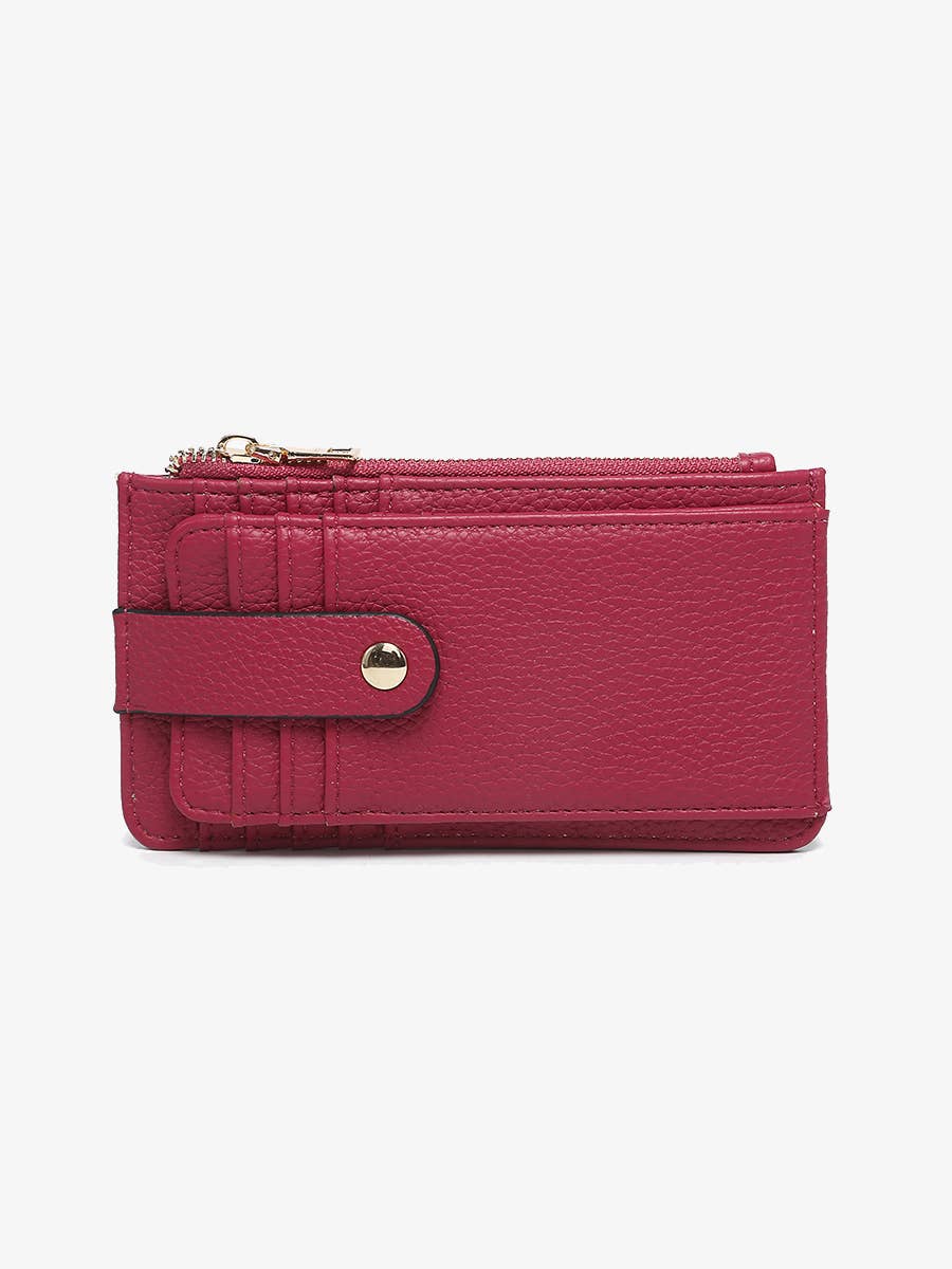 Jen & Co. - WL2541 Mae Multi-Card Wallet w/ Strap Snap Closure