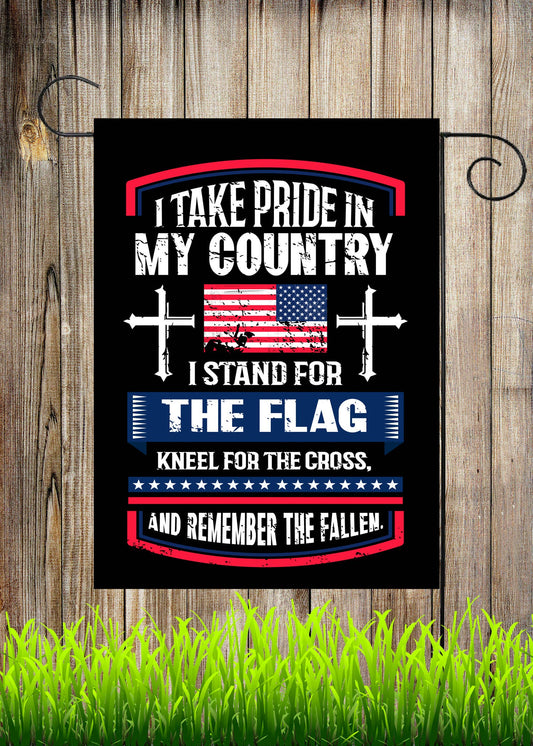 Happy Cow Lawn Decor - Pride In My Country Garden Flag #G1856