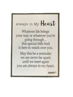 Always in My Heart Bird Token