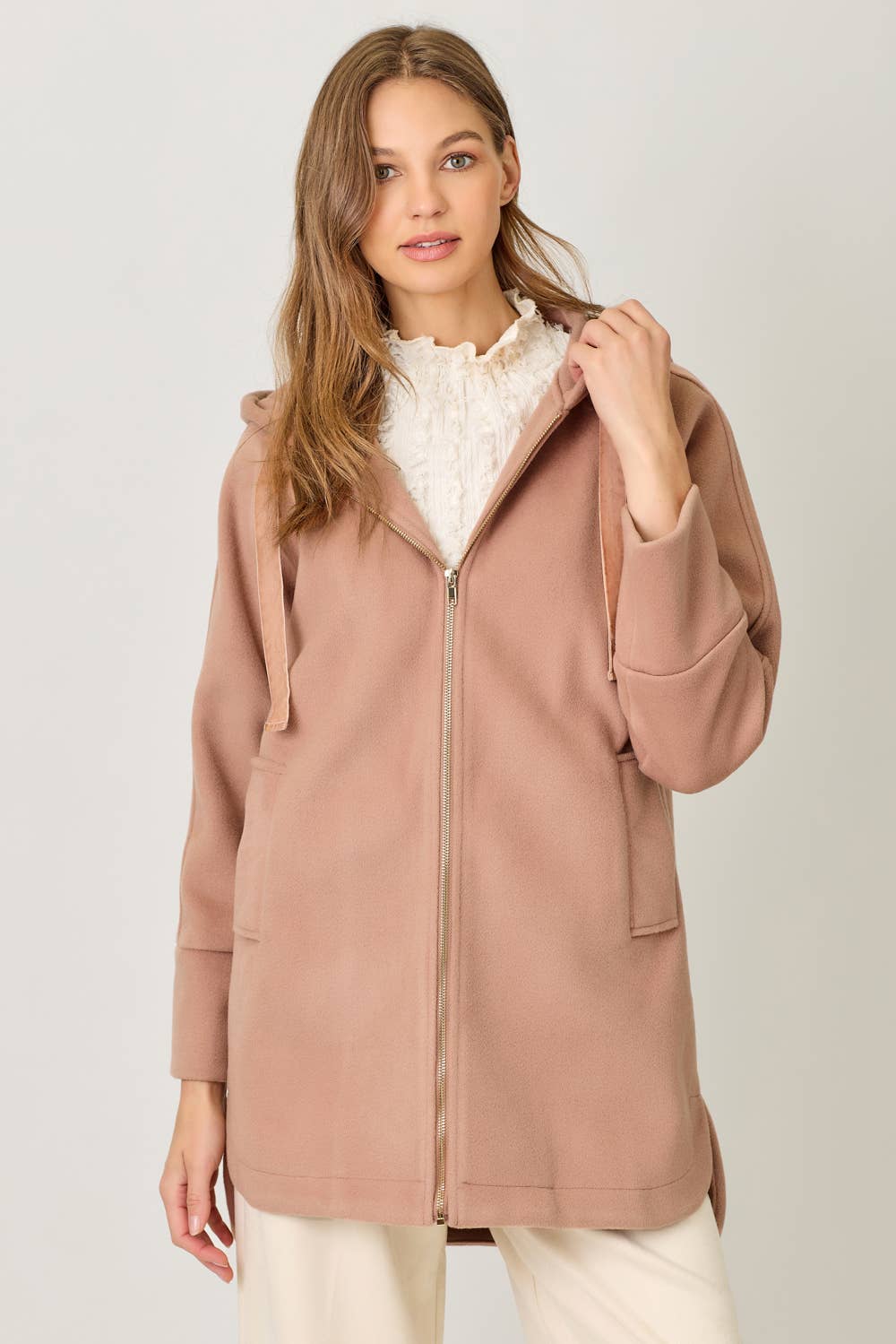 Helen Hoodie Zip-Up Coat