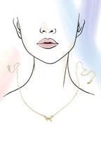 MINI GOLD BOW CHARM NECKLACE |