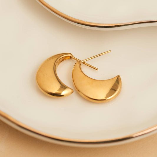 Howard's - Waterproof Earrings Pointed Waterdrop Stud in Gold & Steel