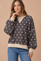 Haptics - Oversized Polka Dot Pullover