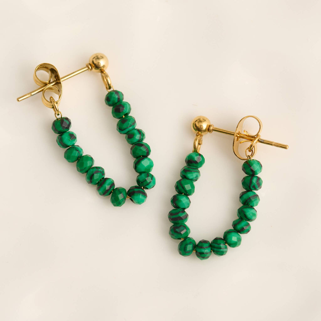Waterproof Earrings Genuine Pearl Beaded Drop Narelle Gold