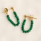 Waterproof Earrings Genuine Pearl Beaded Drop Narelle Gold