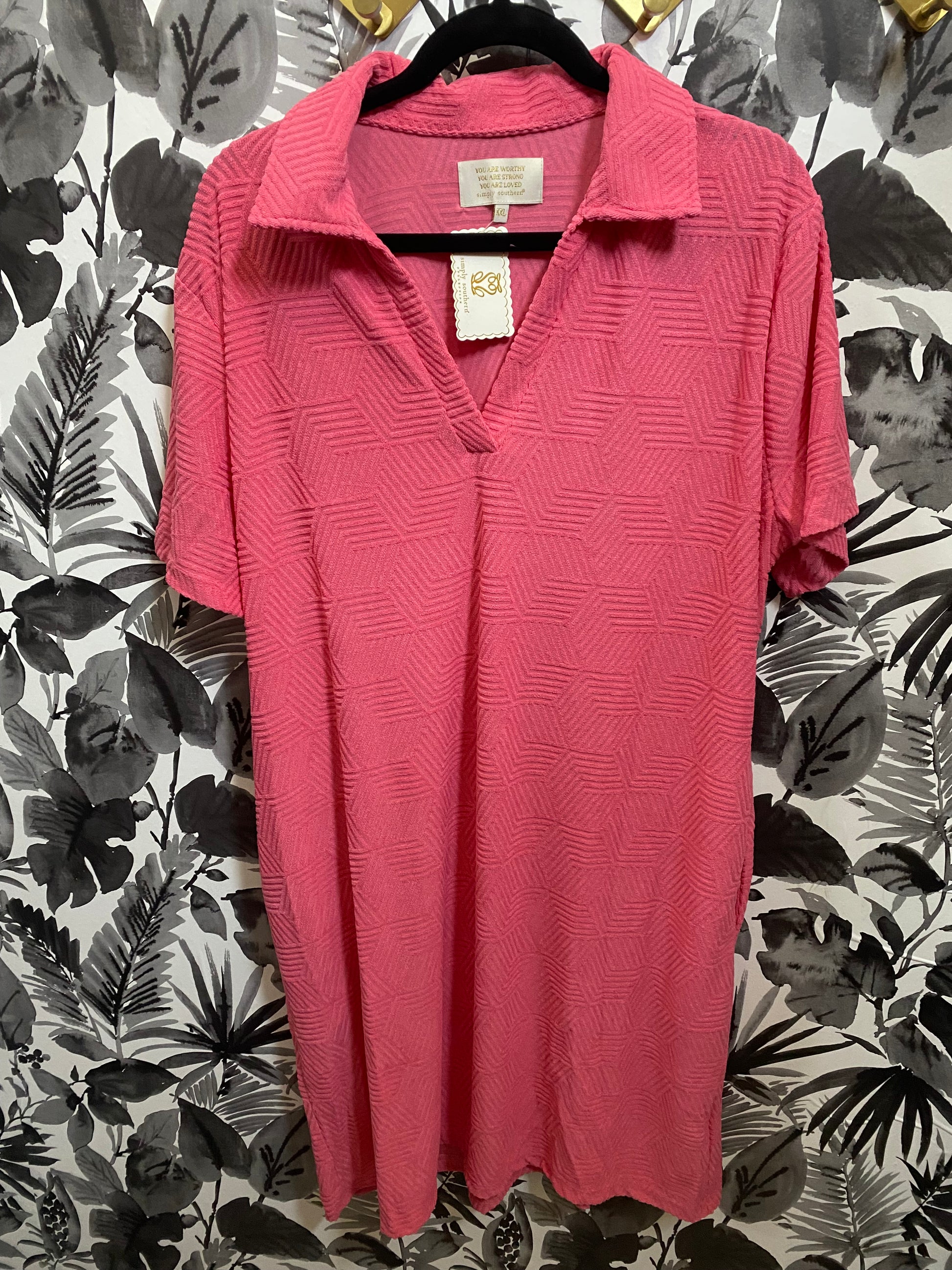 hot pink dress in store Simply Southern Hot Pink Dress Large