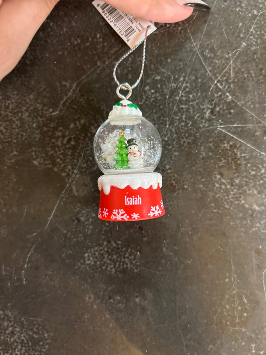 Isiah Mini Snow Globe Ornament