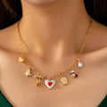 JOSSLYN by wall to wall - Christmas Holiday Charm Paperclip Necklace | 80N93399