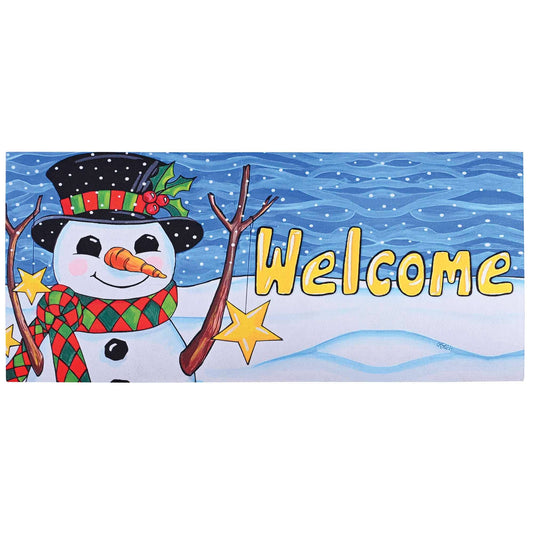 Magnolia - Doormat Insert Snowman Star And Flurries