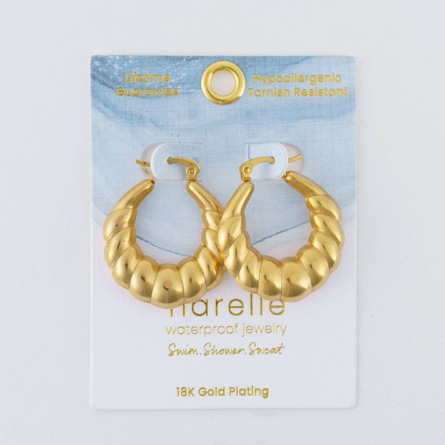 Howard's - Narelle Waterproof Twisted Chunky Hoop Earrings