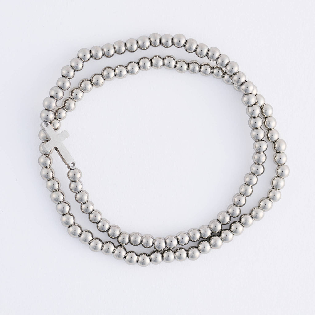 Howard's - Cross Bracelet Beaded Stretch Waterproof Narelle Duo Set