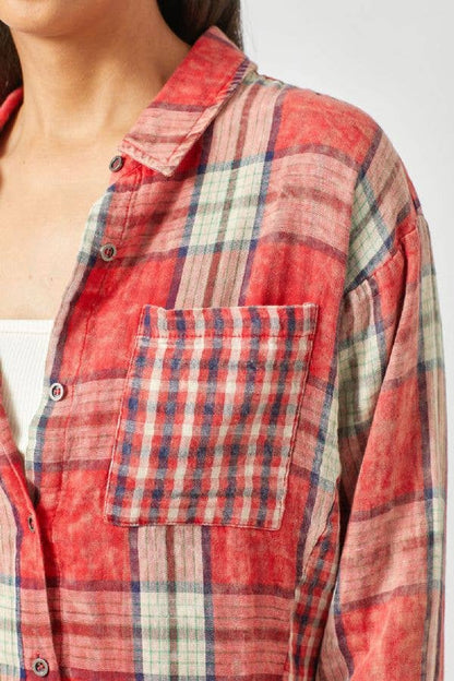 Merry Plaid Oversized Shacket