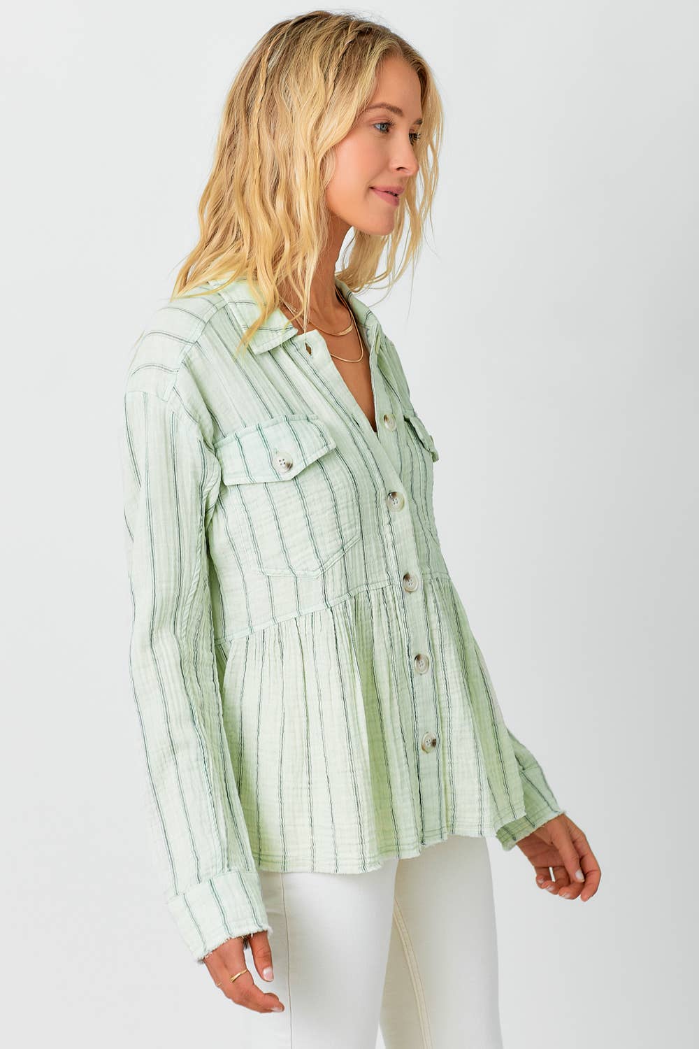 April Washed Peplum Jacket