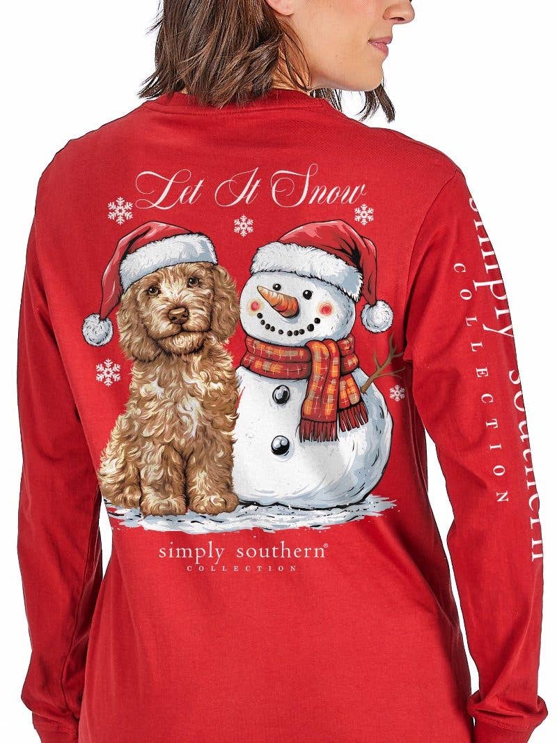 simply southern - Goldendoodle Snowman Long Sleeve T-Shirt