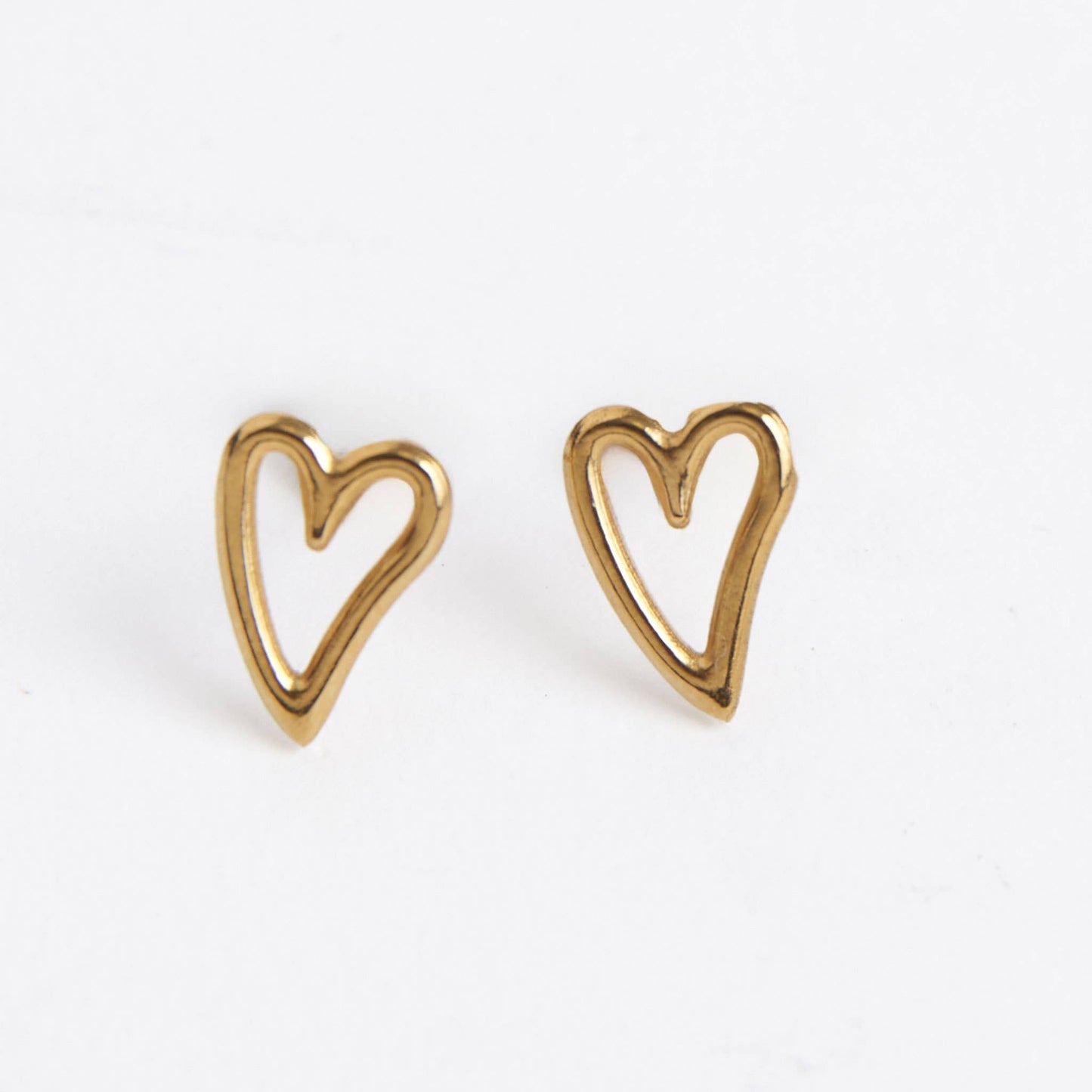 Howard's - Waterproof Earrings Heart Stud in Gold & Stainless Steel