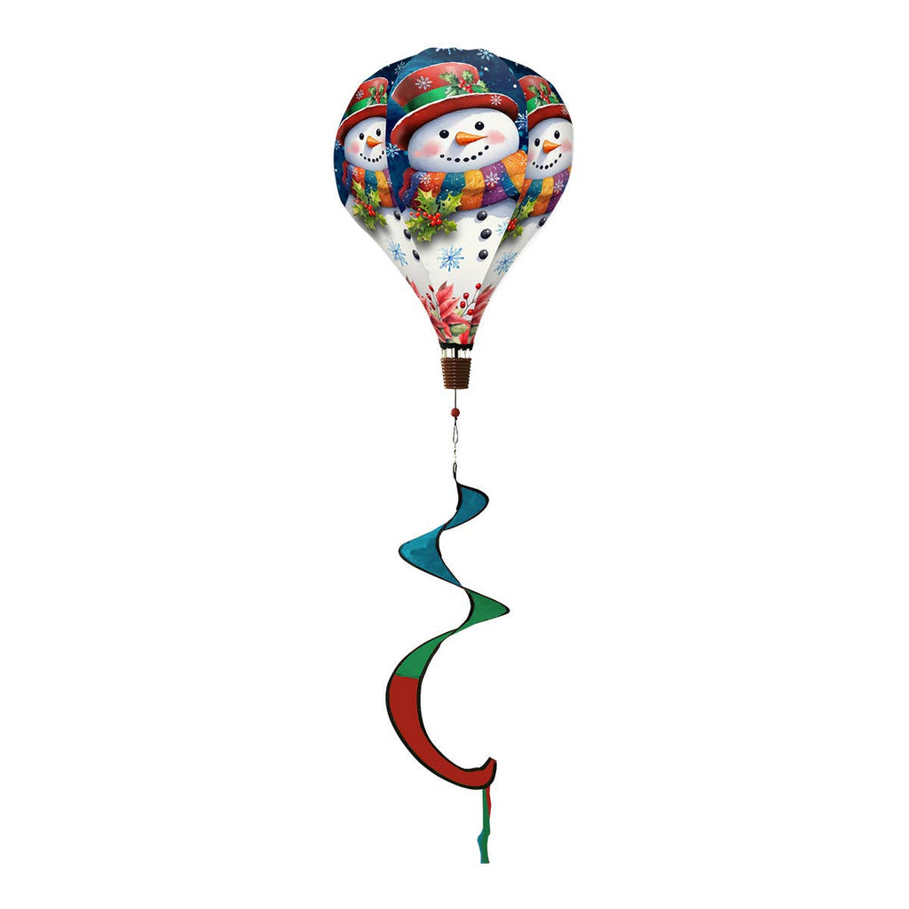 Briarwood Lane - Friendly Snowman Hot Air Balloon Spinner