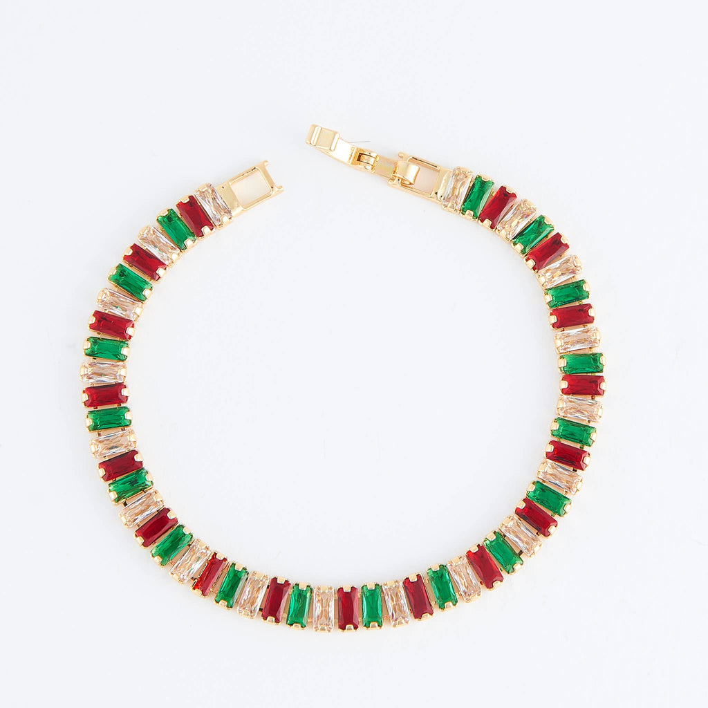Howard's - Stella Holiday Baguette Gemstone Tennis Bracelet