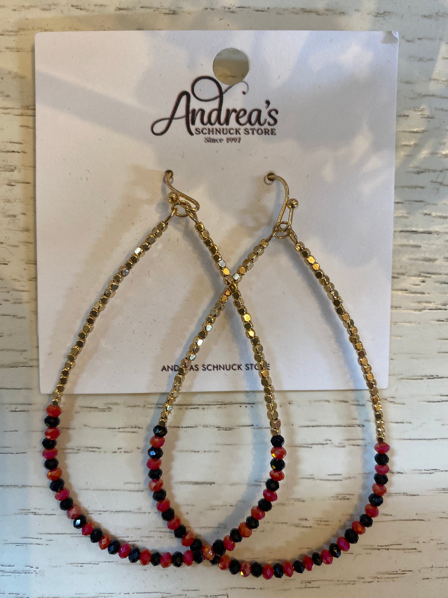 Beaded Tear Drop Earrings