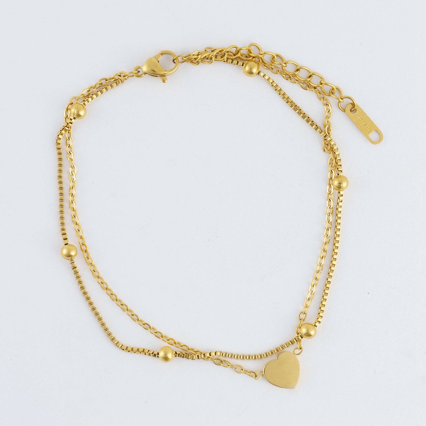 Howard's - Narelle Waterproof Gold Plated Multi Row  Heart Anklet