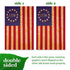 Betsy Ross 1776 Garden Flag Tea Stained Printed 12x18IN