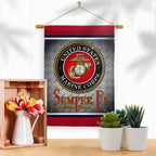 Semper Fi US Marine Armed Forces Military Corps Decor Flag Double Sided-Thick Fabric
