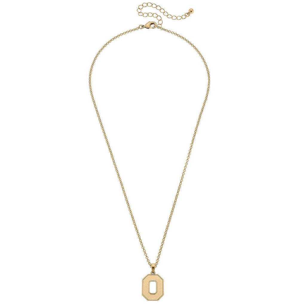 Canvas Style - Ohio State Buckeyes 24K Gold Plated Pendant Necklace