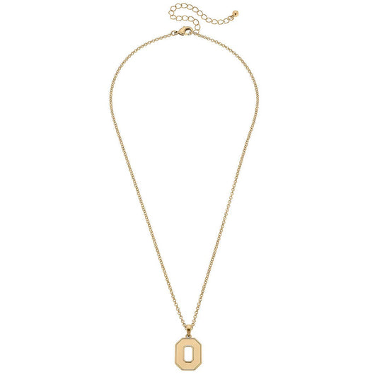 Canvas Style - Ohio State Buckeyes 24K Gold Plated Pendant Necklace