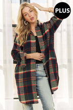 Pretty PLUS CHECK SHIRTJACKET LONG SLEEVE