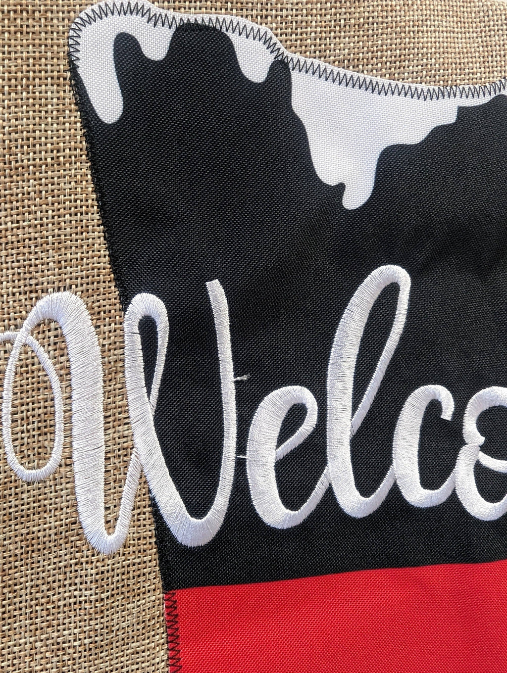 Christmas Decoration Snowman Top Hat Welcome Burlap 2-Sided Garden Flag 12.5x18"