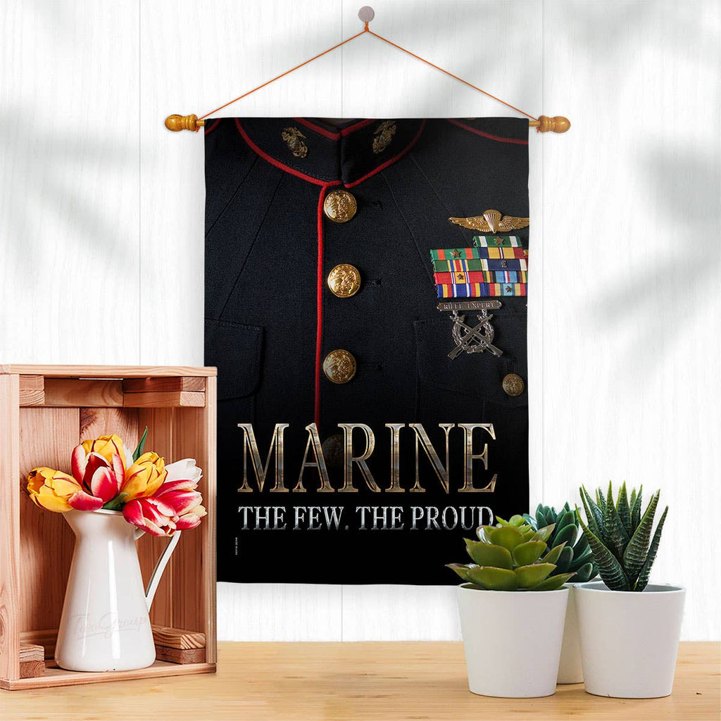 Dress Blue Marine Armed Forces Military Corps Decor Flag