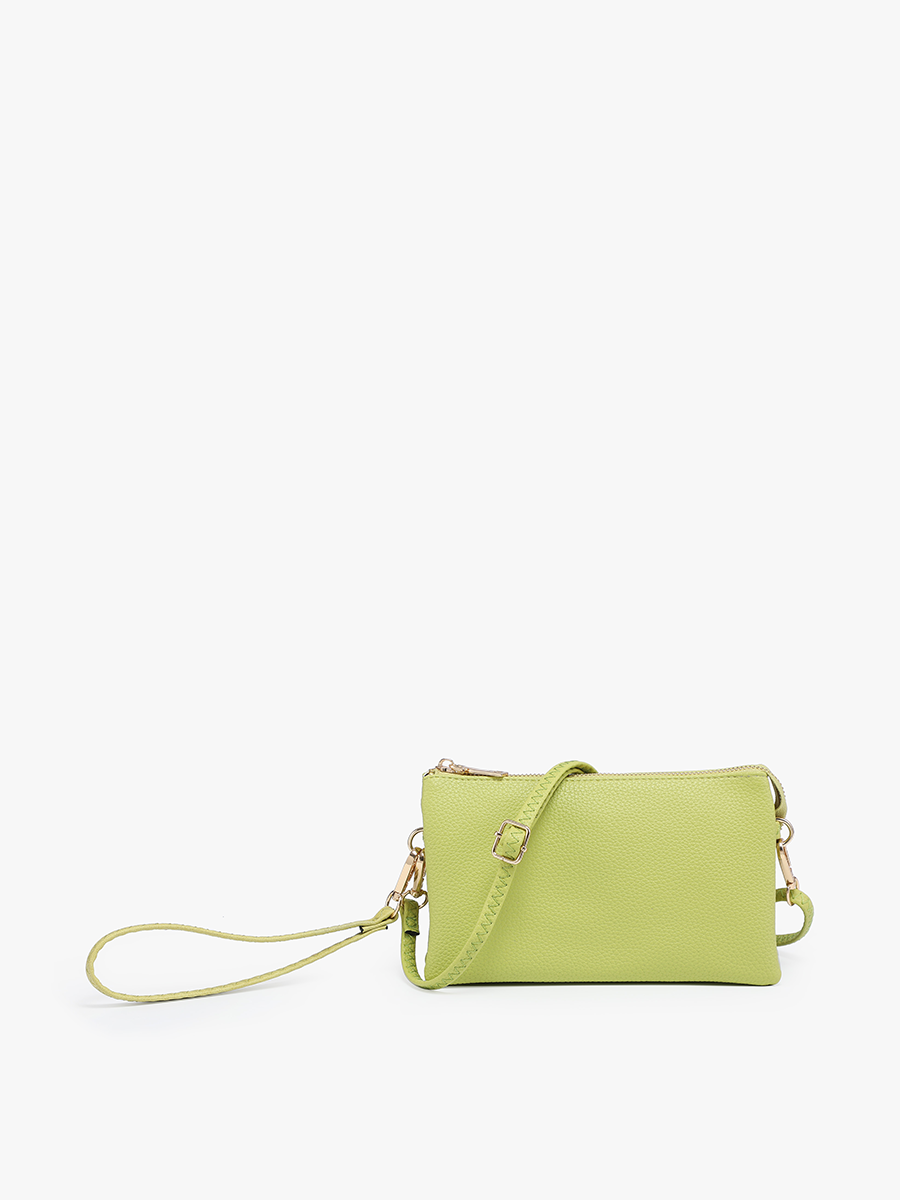 Jen & Co. - M013 Riley Monogrammable 3 Compartment Crossbody/Wristlet
