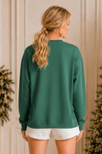 Holly Jolly Patchwork Graphic Holiday Sweatshirt-Main Strip