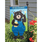 WELCOME BEAR WITH HONEY CRAZY LEG FLAG