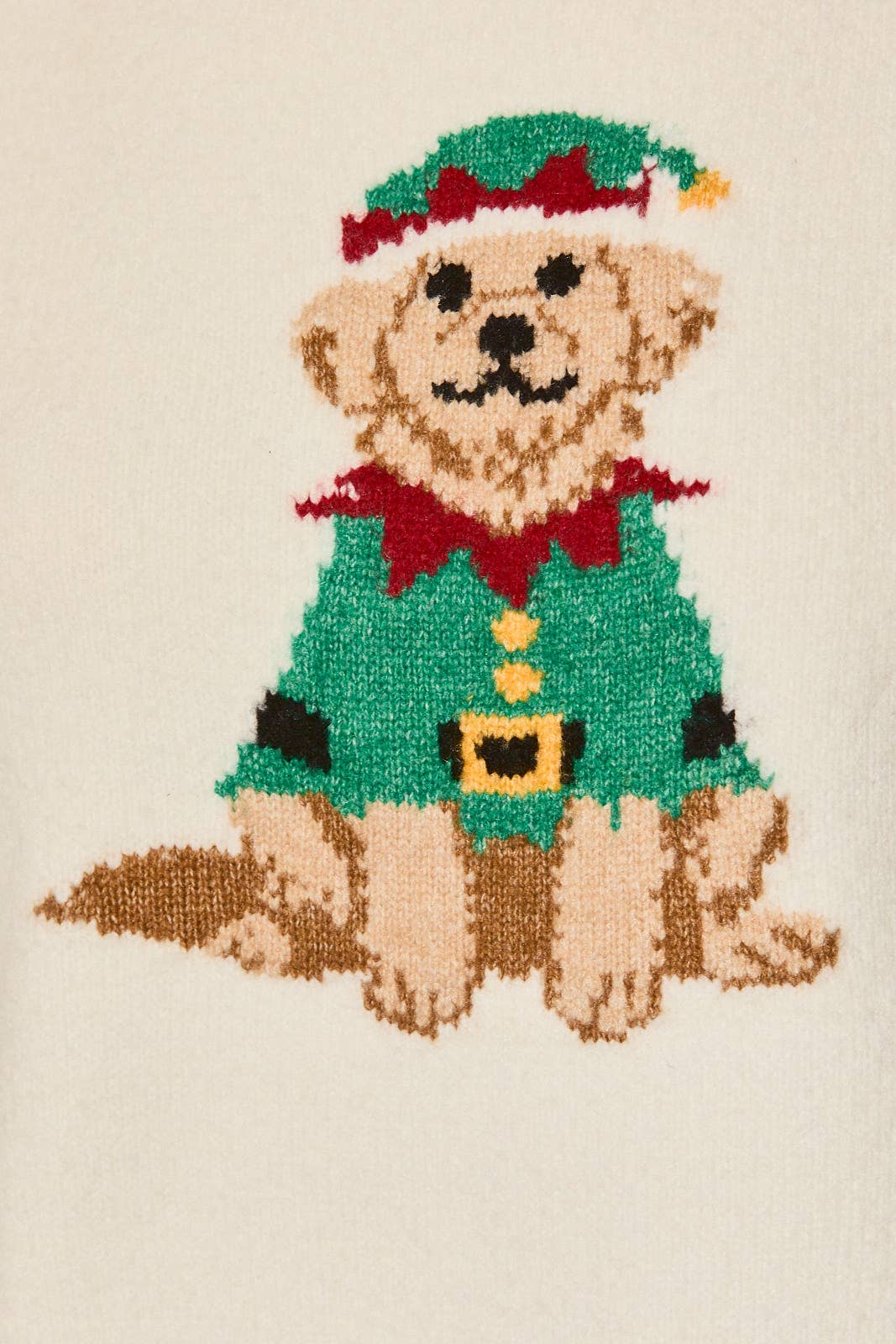 LE LIS - Christmas Elf Retriever Oversized Crew Neck Sweater