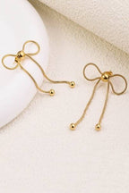 18K STAINLESS STEEL TARNISH FREE BOW EARRINGS |