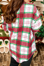 Christmas Plaid Casual Flannel Shacket