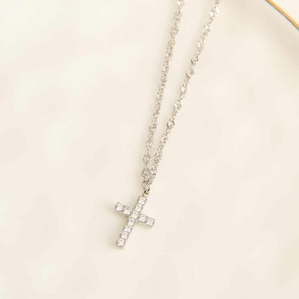 Howard's - Cross Necklace 16" Pave Pendant Waterproof Jewelry Narelle