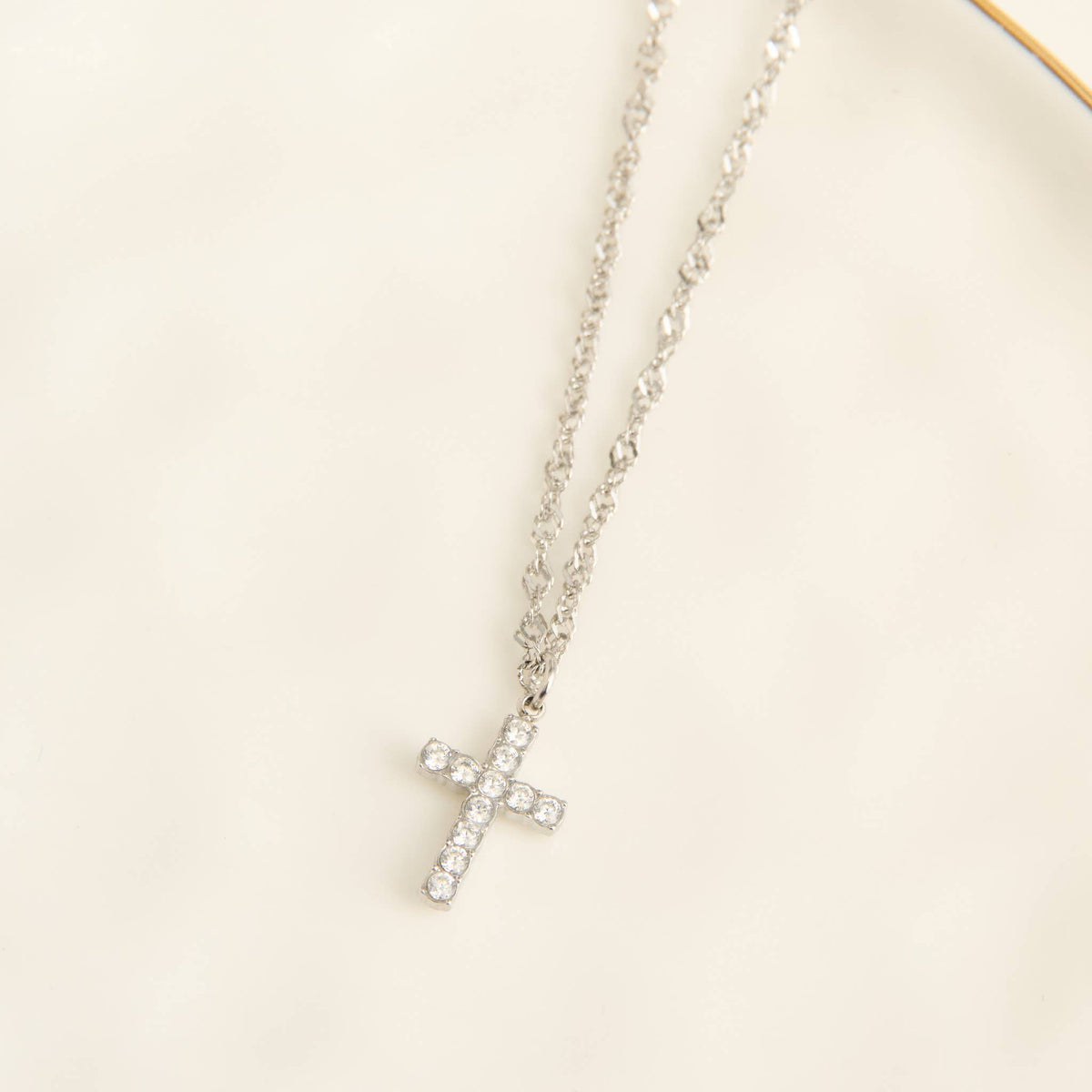 Howard's - Cross Necklace 16" Pave Pendant Waterproof Jewelry Narelle