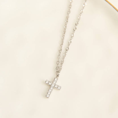 Howard's - Cross Necklace 16" Pave Pendant Waterproof Jewelry Narelle