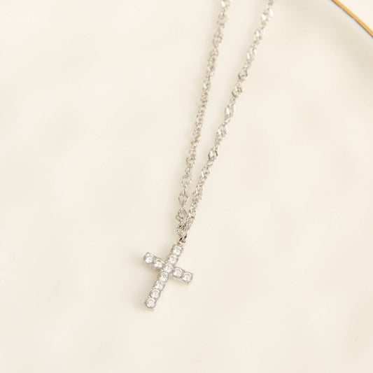 Howard's - Cross Necklace 16" Pave Pendant Waterproof Jewelry Narelle