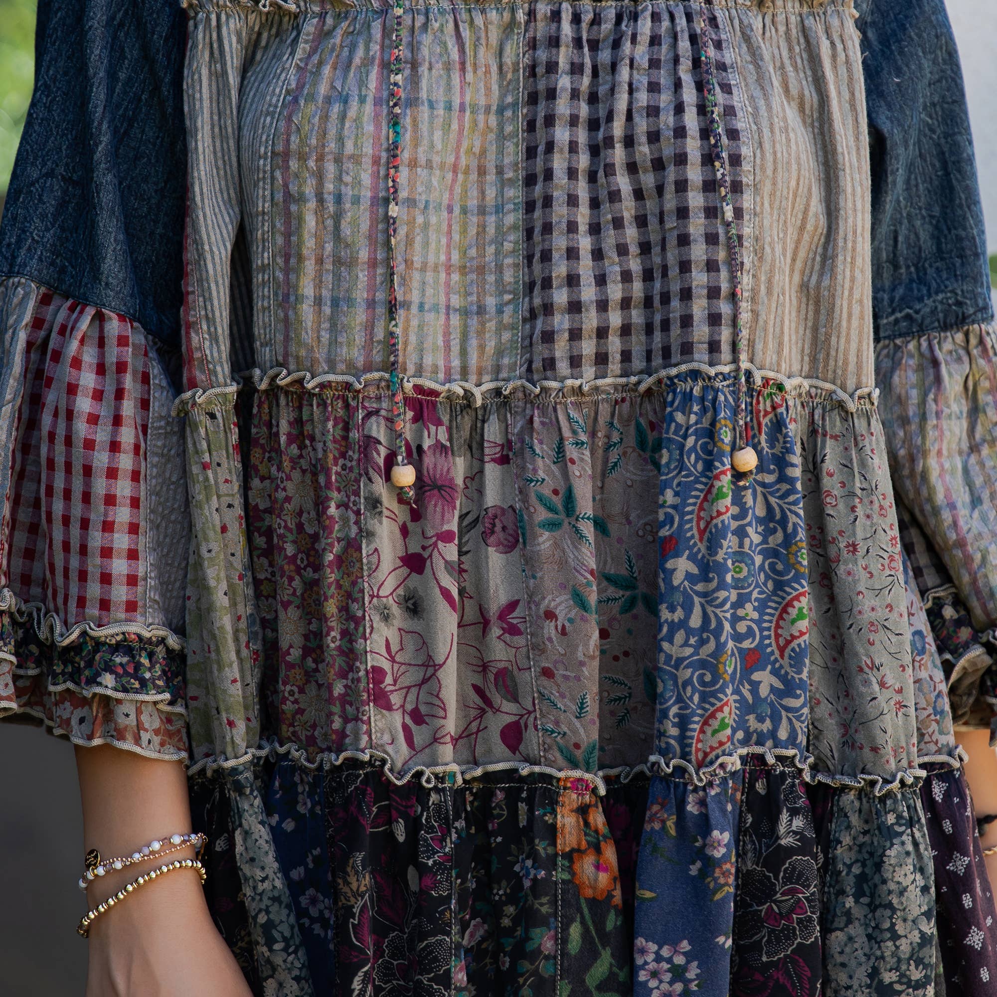 Artistic Fusion: Overdyed Jhabla Top With Emb