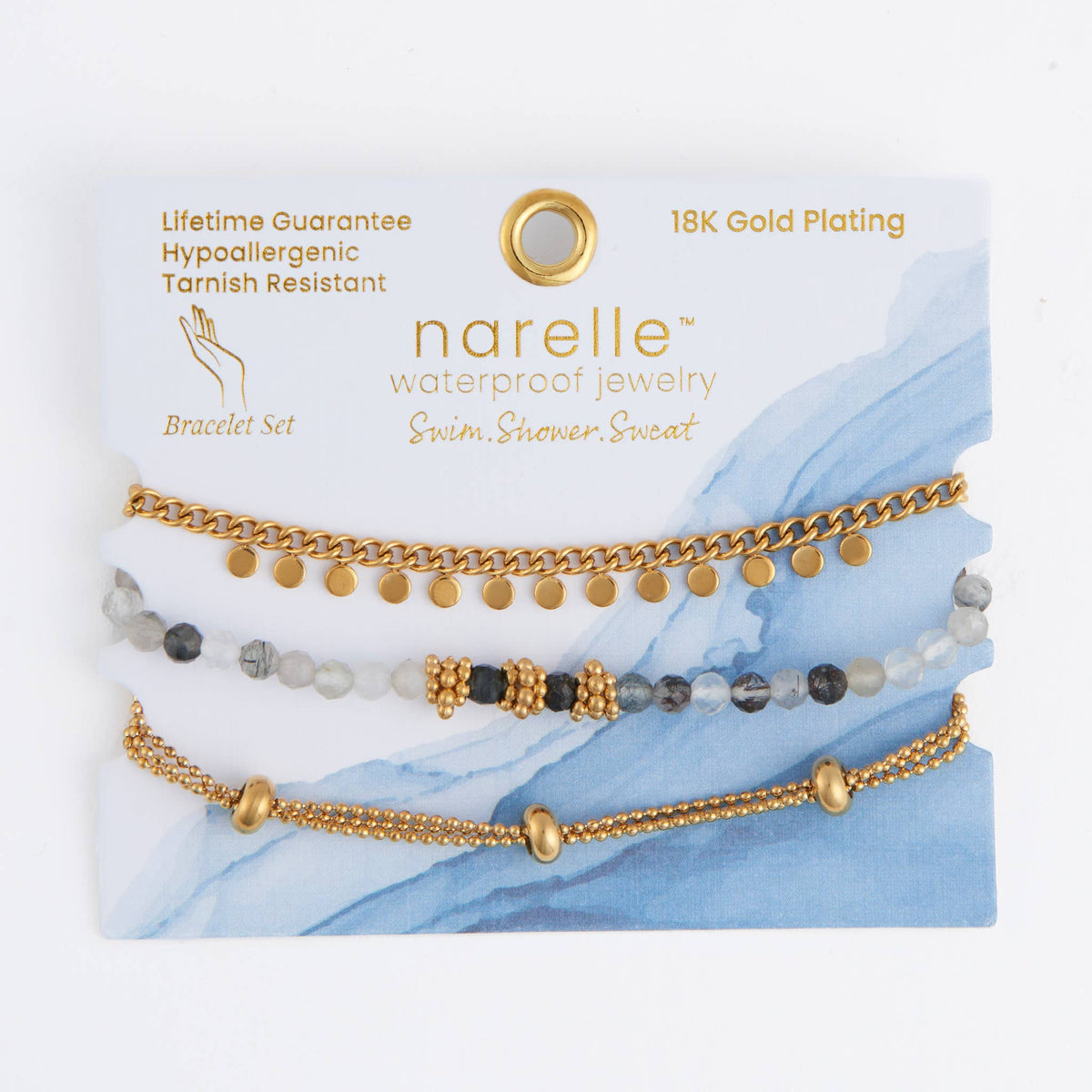 Howard's - Waterproof Bracelet Beaded Chain 3-Piece Set Narelle