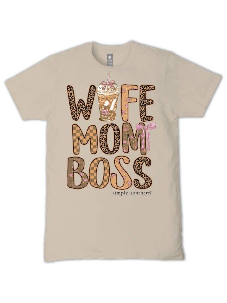 simply southern Wife Mom Boss T-Shirt