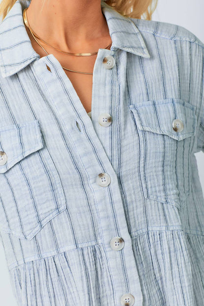 April Washed Peplum Jacket